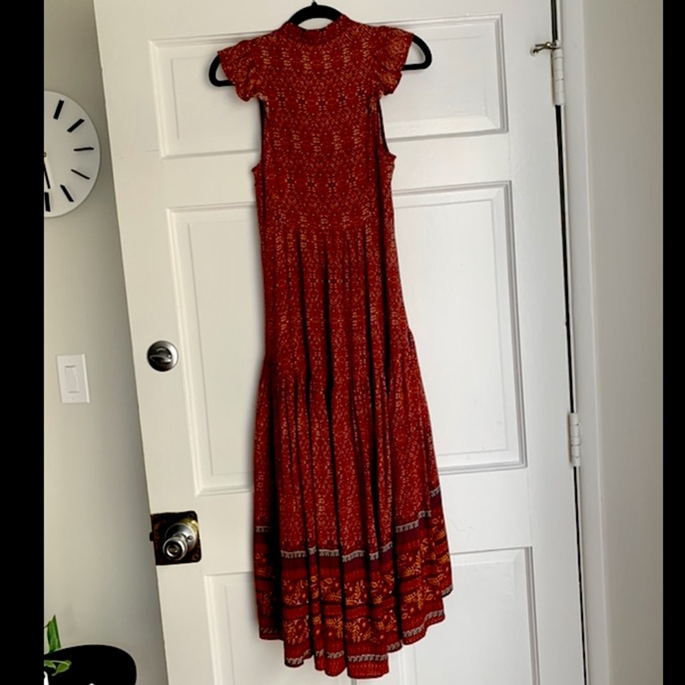 Patterned Boho Button-Up Maxi Dress - image 4